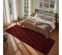 Soft Burgundy Red Runner Rugs for Bedroom Living Room, 2x6 Plush Fluffy Rug Carpets, Shag Furry Area Rugs for Nursery Kids Girls Boys Room Home Decor