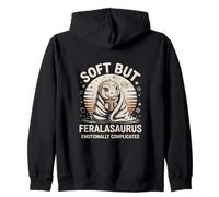 Soft But Feralasaurus Emotionally Complicated Zip Hoodie