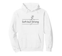 Soft But Strong Wildflower Inspirational Women Graphic Pullover Hoodie