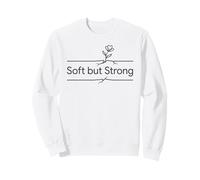 Soft But Strong Wildflower Inspirational Women Graphic Sweatshirt
