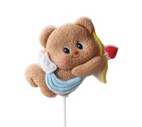 Soft Butter Bear Cake Toppers Lovely Butter Bear Cake Insert Decors for Children's Birthday Party and Festival Celebration Anniversary Cake Toppers