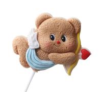 Soft Butter Bear Cake Toppers Lovely Insert Decors For Children's Birthday Party And Festival Celebration Toppers