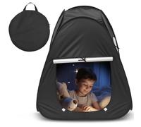 Soft Calm Down Corner Tent Portable Foldable Pop Up Play Tent with Organizer Bag to Improve Focus Calm Down For Children To Play And Relax Black Out Sensory Tents For Autistic Children(black)