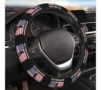 Soft Car Accessory 38Cm Usa Flag Just A Regular Dad Trying Not To Raise Liberals Auto Steering Wheel Cover Neoprene Inner Ring Wheel Cover For Truck, Suv, Auto