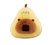 Soft Cartoon Avocado Plush Toy Stuffed Fruit Doll with Cute Capybara Animal Design, Adorable Plushie for Sofa, Bed, or Car Decoration, Kawaii Plush Doll for Kids and Home Display, 45cm