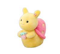 Soft Cartoon Strawberry Snail Plush Toy Doll - Cute Stuffed Animal Pillow for Kids, Decorative Plush Cushion with Adorable Design, Fun Cartoon Creature Holding Berry for Boys and Girls Room