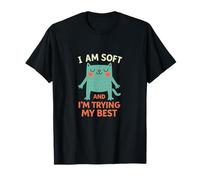 Soft Cat Affirmation - I’m Trying My Best Retro Meme T-Shirt