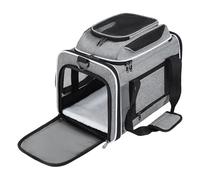 Soft Cat Carrier | Expandable Soft-Sided Breathable Mesh with Safety Clasps | Foldable Cat Carrier - for Home Hiking Driving Camping Walking Traveling Going Out