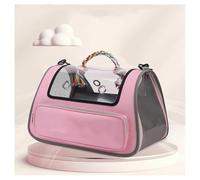 Soft Cat Carrier with Breathable Holes Cat Crate Perfect for Pets up to 15 LB, Cute Cat Carrier for Moving Across The Country,Pink
