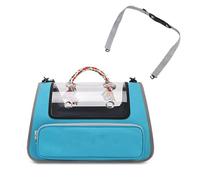 Soft Cat Carrier with Great Ventilation Cat Bag Carrier L17.7inxW11inxH11in, Cat Travel Carrier for Moving Across The Country,Blue