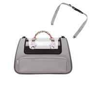 Soft Cat Carrier with Great Ventilation Cat Carriers L17.7inxW11inxH11in, Pet Travel Carrier for Moving Across The Country,Gray