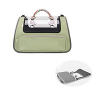 Soft Cat Carrier with Great Ventilation Hard Shell Cat Carrier for Small Dogs and Cats, Pet Carrier For Cat for Moving Across The Country,Green