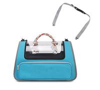 Soft Cat Carrier with Great Ventilation Pet Carrier for Small Dogs and Cats, Foldable Cat Carrier for Moving Across The Country,Blue