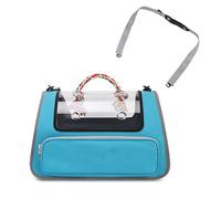 Soft Cat Carrier with Great Ventilation Soft Sided Cat Carrier L17.7inxW11inxH11in, Dog Carriers for Small Dogs for Moving Across The Country,Blue