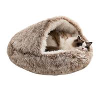 Soft Cat Cave - Lightweight Kitten Bed | 50x50cm Fabric Pet Bed with Plush Cushion, Plush Cat Tent with Padded Interior, Feline House, Warm Cats Haven for Holiday Season