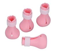 Soft Cat Claw Covers Anti Scratch Mittens Comfortable Cat Socks Booties for Indoor Cats P aw Protectors to Prevent Scratching Furniture Skin Essential Cat Grooming Supplies (Pinkish)
