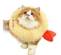 Soft Cat Cone, Cat Cone Collar, Cartoon Plush Tempura Taiyaki Soft Kitten Cone, Anti-Bite Neck Protection Collar, Wound Healing Collar for Small, Medium Puppies and Kittens