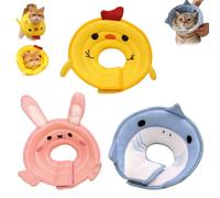 Soft Cat Cone Collar Adjustable Breathable Mesh Cute Cartoon Elizabethan Collar for Post Surgery Recovery Anti-Licking Biting Protective Neck Collar for Cats Small Dogs Kittens Puppies