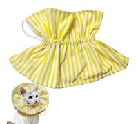 Soft Cat Cone Collar Adjustable Lightweight Pet Recovery Collar for Cats to Stop Licking and Scratching After Surgery Comfortable Cat Calming Collar for Small Dogs Puppies Kitten Wound Care (Yellow)