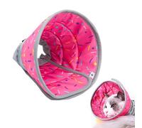 Soft Cat Cone Collar, Adjustable Recovery After Surgery for Puppies, Small Dogs and Cats (Rose Red)