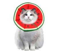 Soft Cat Cone Collar, Watermelon Shape Cat Recovery Collar to Stop Licking, Adjustable Cats Cones, Preventing Licking and Scratching After Surgery Is Suitable for Puppies and Cats to Recover(M)