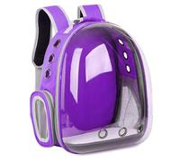 Soft Cat & Small Dog Carrier Backpack - Breathable Mesh Design with Viewing Bubble, Lightweight & Portable for Travel, Outdoor Adventures, Safe Pet Transport (Purple)
