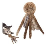 Soft Cephalopod Doll, Indoor Hunting Plaything, 10.24 in Engaging with Crinkle Sound, Colorful Textile Kitten Toy, Plush Accessory with Cartoon Design, Boredom Relief for Indoor Play and Cats