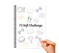 Soft Challenge Planner Notebook - Task Tracking Sheets | Daily Management Journal Organizer | Simple Spiral Notebook for Study, Work, Home | Undated Schedule Diary for Productivity & Goal Planning