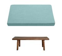 Soft Chenille Bench Cush 27x12x2 Inch, Non-Slip Indoor/Outdoor Seat Pad with Ties, Ideal for Garden, Piano, Couch, Swing Set - Light Blue, Fits 36/38/45/48/60 Inch Benches