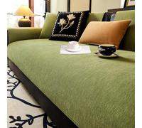 Soft Chenille Sofa Cover - Non-Slip, Washable & Pet-Friendly Couch Protector - Fits Multiple Styles - Modern Colours for Home Décor (Jungle Green (B), 70×210cm)