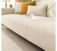 Soft Chenille Sofa Cover - Non-Slip, Washable & Pet-Friendly Couch Protector Fits Multiple Styles Modern Colours For Home Décor(Beige,90x120cm)
