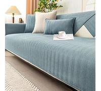 Soft Chenille Sofa Cover - Non-Slip, Washable & Pet-Friendly Couch Protector Fits Multiple Styles Modern Colours For Home Décor(Blue,70x120cm)