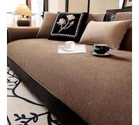Soft Chenille Sofa Cover - Non-Slip, Washable & Pet-Friendly Couch Protector Fits Multiple Styles Modern Colours For Home Décor(Brown,70x70cm)