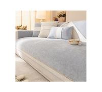 Soft Chenille Sofa Cover with Non Slip Base 1 2 3 4 Seater Protector for Sectional & Chaise Lounge Gray 43.3"x70.9" Stylish Furniture Shield