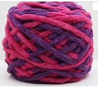 Soft Chenille Yarn 400g Chunky Knitting Crochet Yarn, Lightweight Durable (4 x 100g Skein) 57 Colours (Purple Roses)