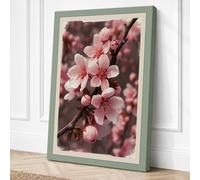 Soft Cherry Blossom Botanical Canvas Wall Art Print 24x16 Inch (61 x 41 cm)