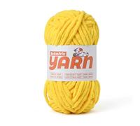Soft Chunky Chenille Yarn for Crocheting-(100g/3.5oz) Bulky Knitting Crochet Yarn for Blankets-(50m/54.8yds) Fluffy Velvet Baby Yarn for Amigurumi&Crafts.(Golden Yellow)