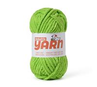 Soft Chunky Chenille Yarn for Crocheting-(100g/3.5oz) Bulky Knitting Crochet Yarn for Blankets-(50m/54.8yds) Fluffy Velvet Baby Yarn for Amigurumi&Crafts.(Lime Green)