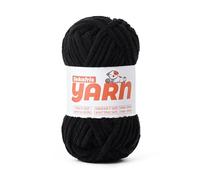 Soft Chunky Chenille Yarn for Crocheting-(100g/3.5oz) Bulky Knitting Crochet Yarn for Blankets-(50m/54.8yds) Fluffy Velvet Baby Yarn for Amigurumi&Crafts.(Black)