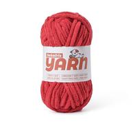 Soft Chunky Chenille Yarn for Crocheting-(100g/3.5oz) Bulky Knitting Crochet Yarn for Blankets-(50m/54.8yds) Fluffy Velvet Baby Yarn for Amigurumi&Crafts.(Red)