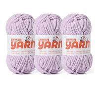 Soft Chunky Chenille Yarn for Crocheting-(300g/10.58oz) Bulky Knitting Crochet Yarn for Blankets-(150m/164yds) Fluffy Velvet Baby Yarn for Amigurumi&Crafts.(3 Light Purple)
