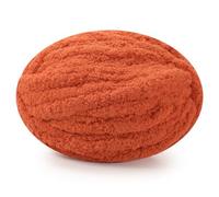 Soft Chunky Yarn, Hand Knitting Wool, Fluffy Chenille Yarn for Blankets Hats Scarfs or Pet Bed (Tangerine Orange)