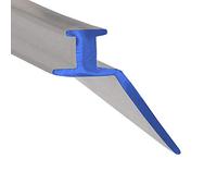 Soft Clear Angled Flexible Rubber T Shower Seal | for Bi Folding Doors | Fits Into 5mm Channel | BIF029 (1 Metre)