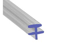 Soft Clear Flexible Rubber Double T Shower Seal | for Bi Folding Doors | Fits Into a 6mm Channel | BIF033 (2 Metres)