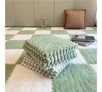 Soft Climbing Area Rugs, Square Plush Foam Carpet Tiles, Thick Velvet Protective Floor Mat for Kids Room, Playroom, Nursery, Bedroom Safety Crawling Cushion Tiles