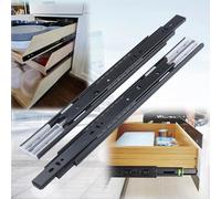 Soft Close Ball Bearing Drawer Slides, 45mm Wide, 45kg Load Capacity, Telescoping Sliding Rails for Cabinets and Furniture
