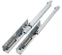 Soft Close Bottom Mounted Drawer Slides 78LB Capacity Fully Extended 3 Section Drawer Rails Hidden Thickened Runners for Wardrobe and Furniture