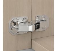 Soft Close Cabinet Door Hinges 90 Degree - 4 Pack | No Pre-Drilled Surface Mount, Frameless Hidden Self-Closing for Kitchen Cabinets, Cupboards, Replacement