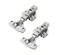 Soft Close Cabinet Door Hinges for Frameless Cabinets Quiet Self-Closing Mechanism with Mounting Screws and Instructions(2pcs)