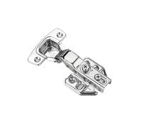 Soft Close Cabinet Hinges - Stainless Steel Nickel Plated - Partially Overlay Door Hinges for Frameless Cabinets(Ch102 1pcs)